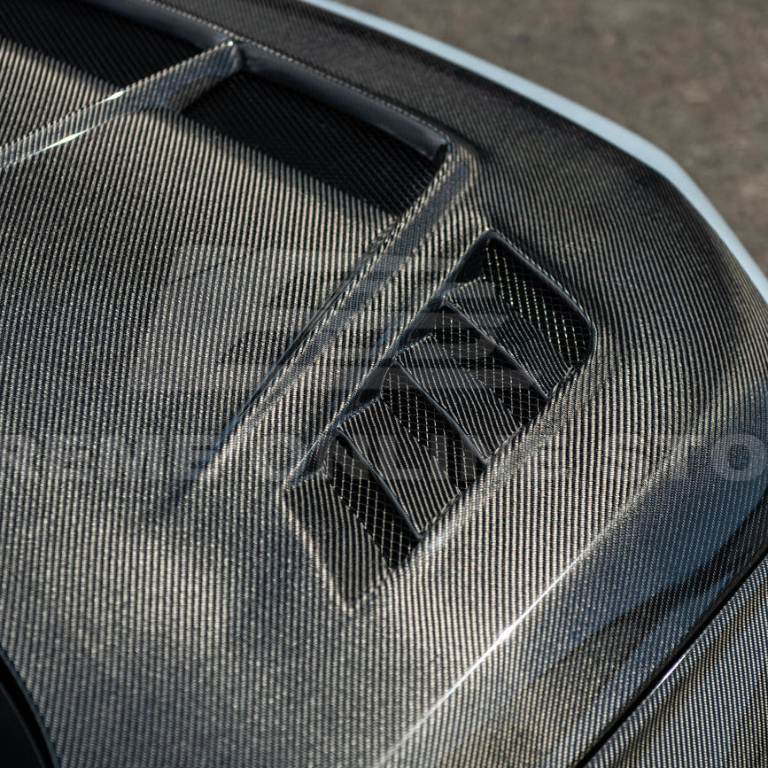 2022-Up Honda Civic JDM Varis Style Front Vented Bumper Hood image 13
