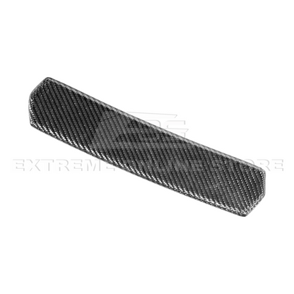 2024-Up Ford Mustang S650 Dry Carbon Fiber Rear Spoiler Applique Bumper Hole Cover image 6