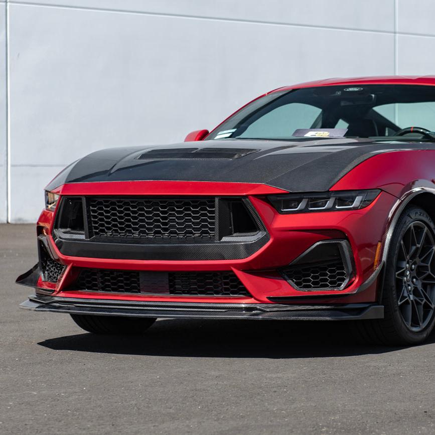 2024+ Ford Mustang DRY CARBON FIBER Front Splitter image 2