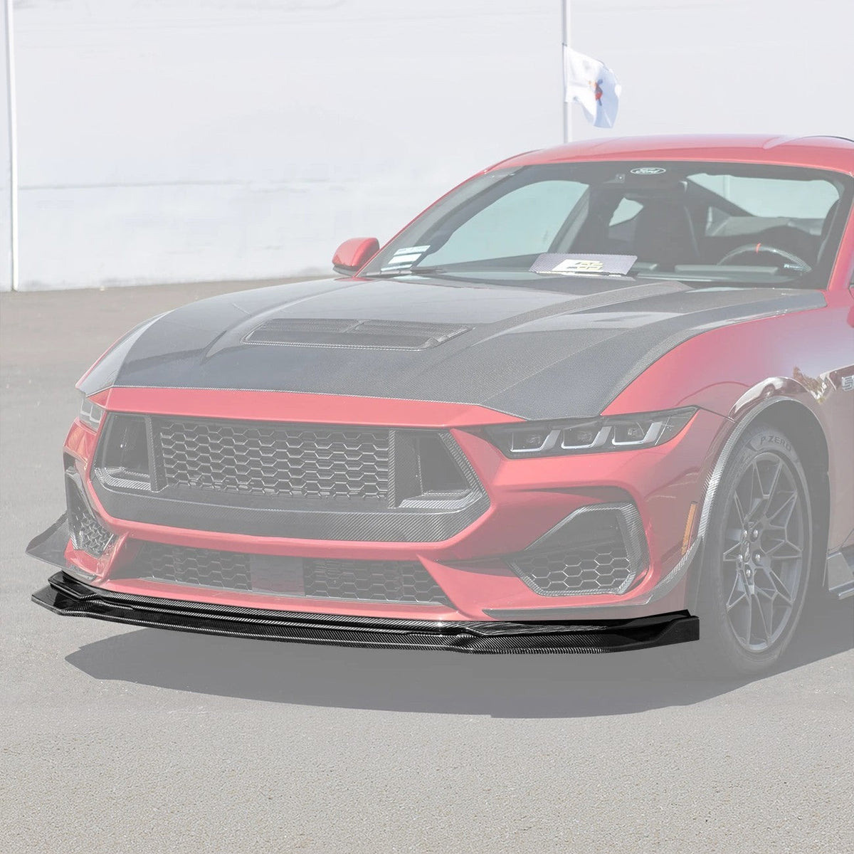 2024-Up Ford Mustang Performance Pack CARBON FIBER Upper Lower Front Lip Splitter image 1