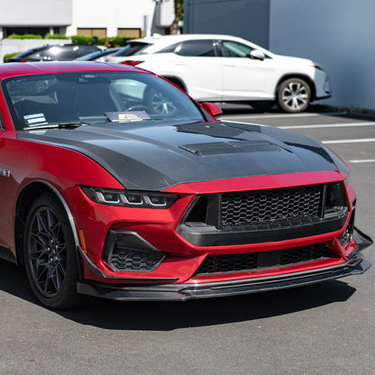 2024-Up Ford Mustang Performance Pack CARBON FIBER Upper Lower Front Lip Splitter image 6