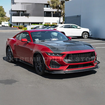2024+ Ford Mustang GT DRY CARBON FIBER Front Splitter Canards image 11