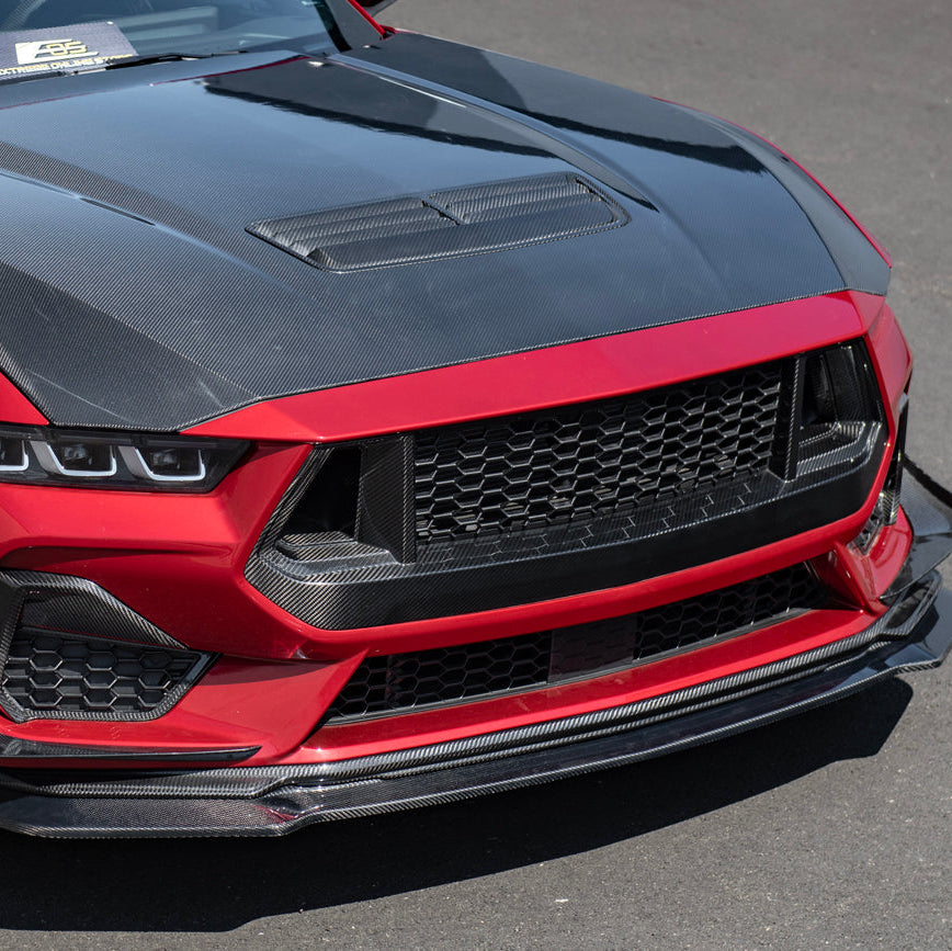 2024-Up Ford Mustang Performance Pack CARBON FIBER Upper Lower Front Lip Splitter image 7