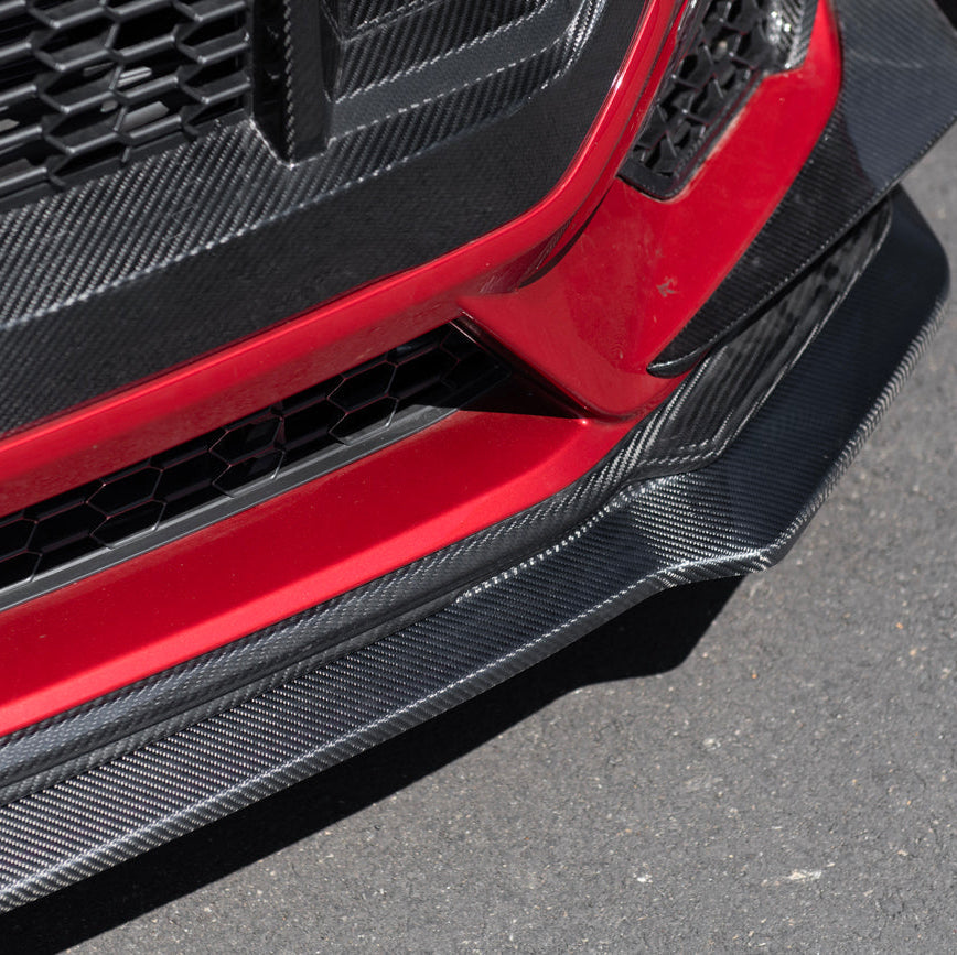 2024-Up Ford Mustang Performance Pack CARBON FIBER Upper Lower Front Lip Splitter image 9