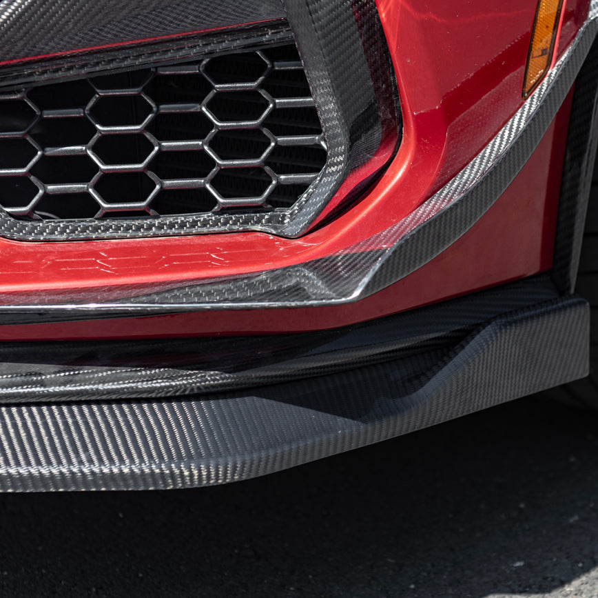 2024-Up Ford Mustang Performance Pack CARBON FIBER Upper Lower Front Lip Splitter image 12