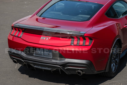 2024+ Ford Mustang Rear Finned Dry Carbon Fiber Bumper Diffuser image 4