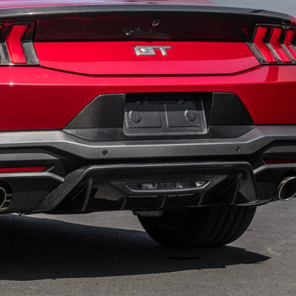 2024+ Ford Mustang Rear Finned Dry Carbon Fiber Bumper Diffuser image 2