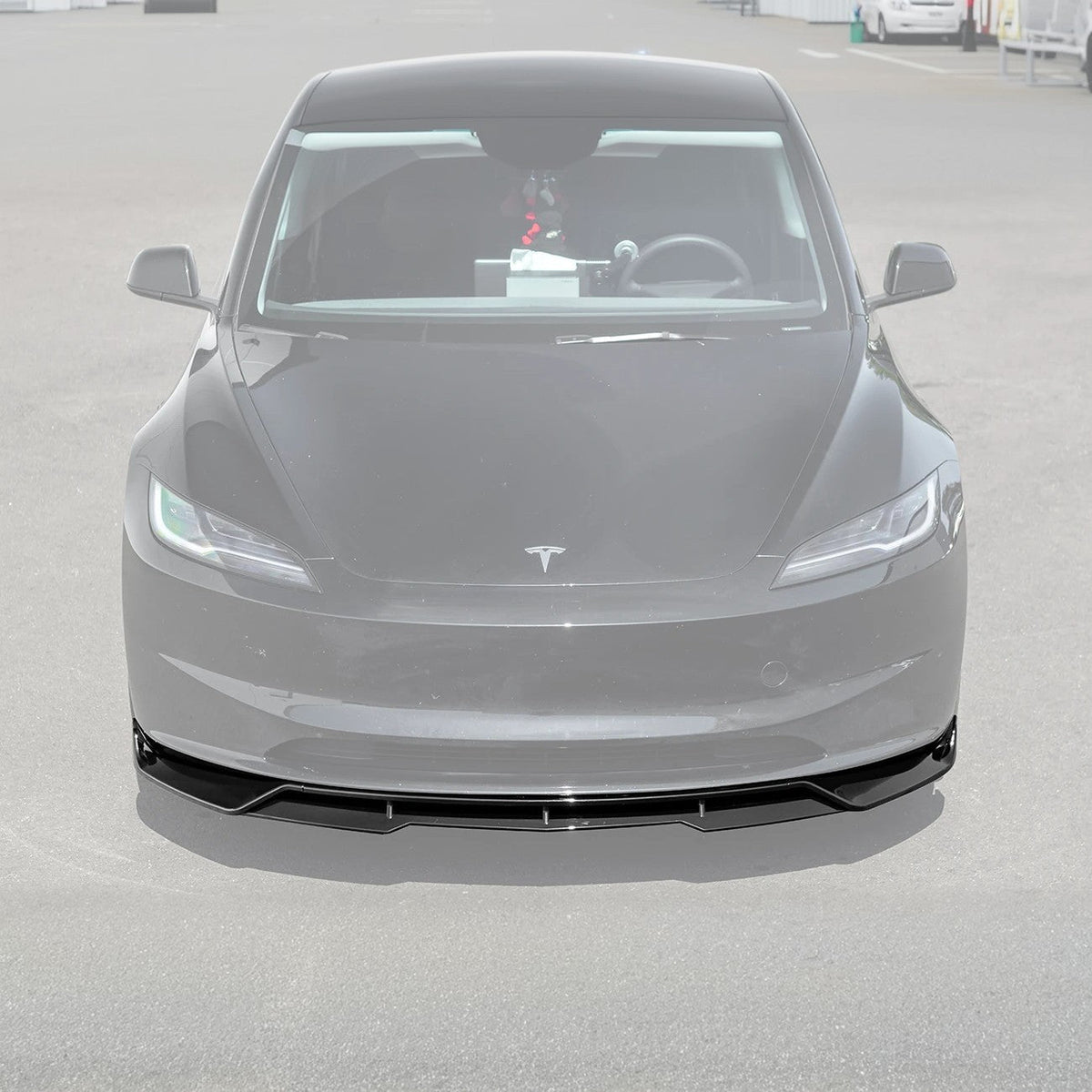 2024-Up Tesla Model 3 Performance Style Front Bumper Lip Splitter image 2