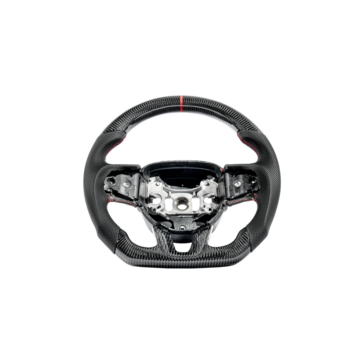 2015-Up Durango Carbon Fiber Peforated Leather Steering Wheel image 6