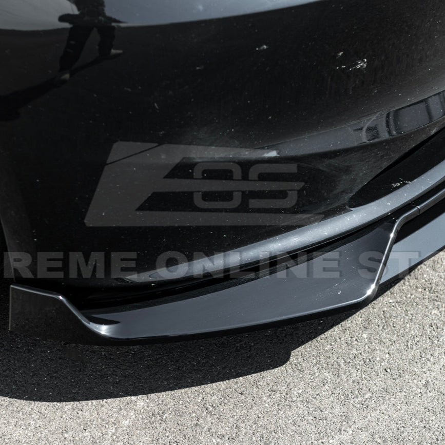 2024-Up Tesla Model 3 Performance Style Front Bumper Lip Splitter image 9