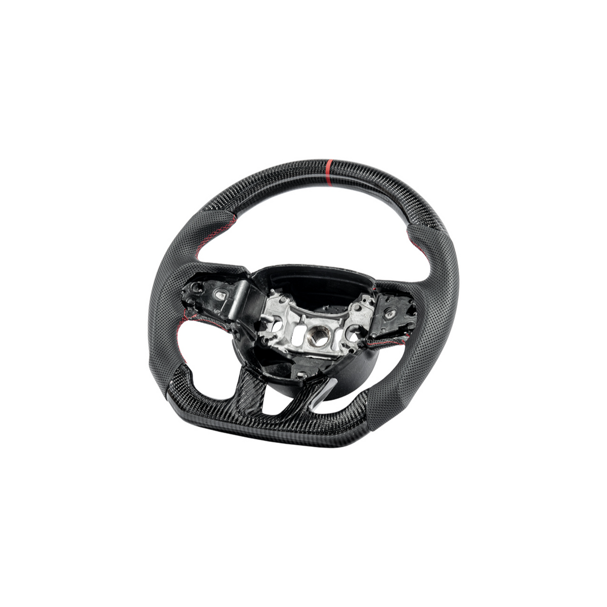 2015-Up Durango Carbon Fiber Peforated Leather Steering Wheel image 7