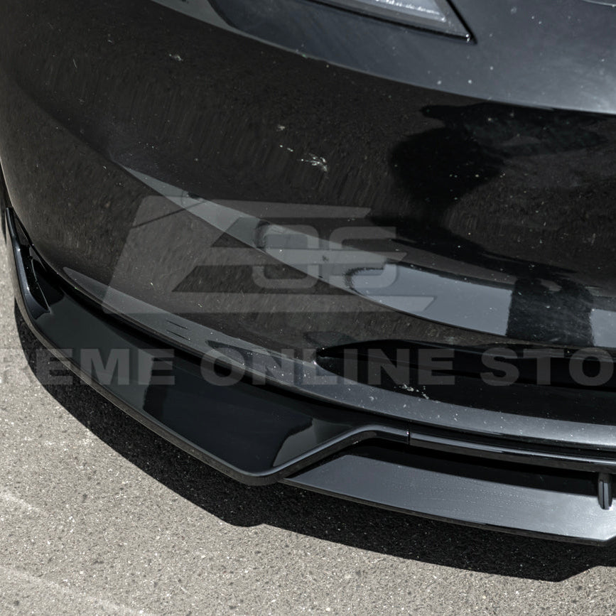 2024-Up Tesla Model 3 Performance Style Front Bumper Lip Splitter image 10