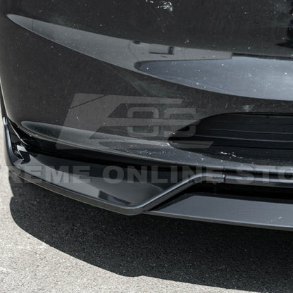 2024-Up Tesla Model 3 Performance Style Front Bumper Lip Splitter image 11