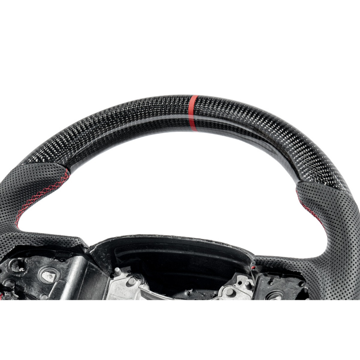 2015-Up Durango Carbon Fiber Peforated Leather Steering Wheel image 10