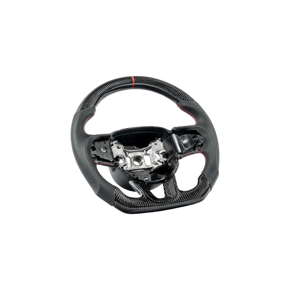 2015-Up Durango Carbon Fiber Peforated Leather Steering Wheel image 4