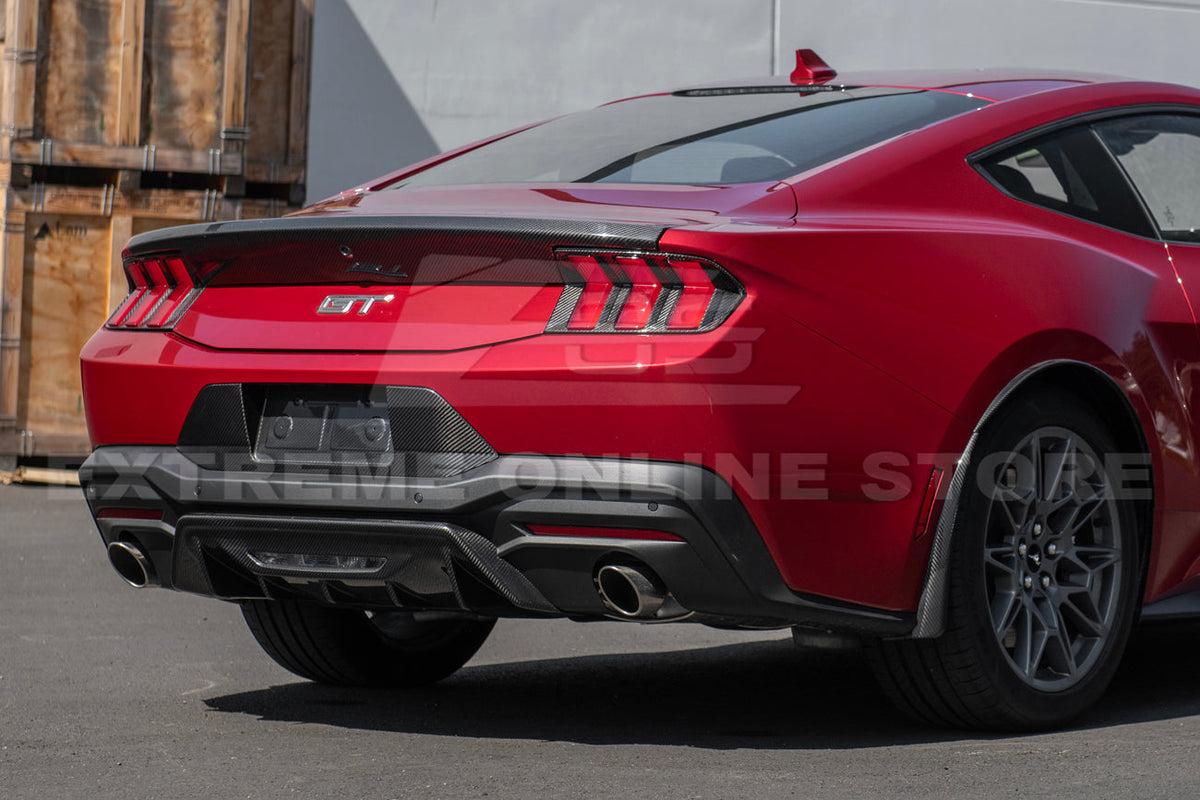 2024+ Ford Mustang DRY CARBON FIBER License Plate Backing image 6