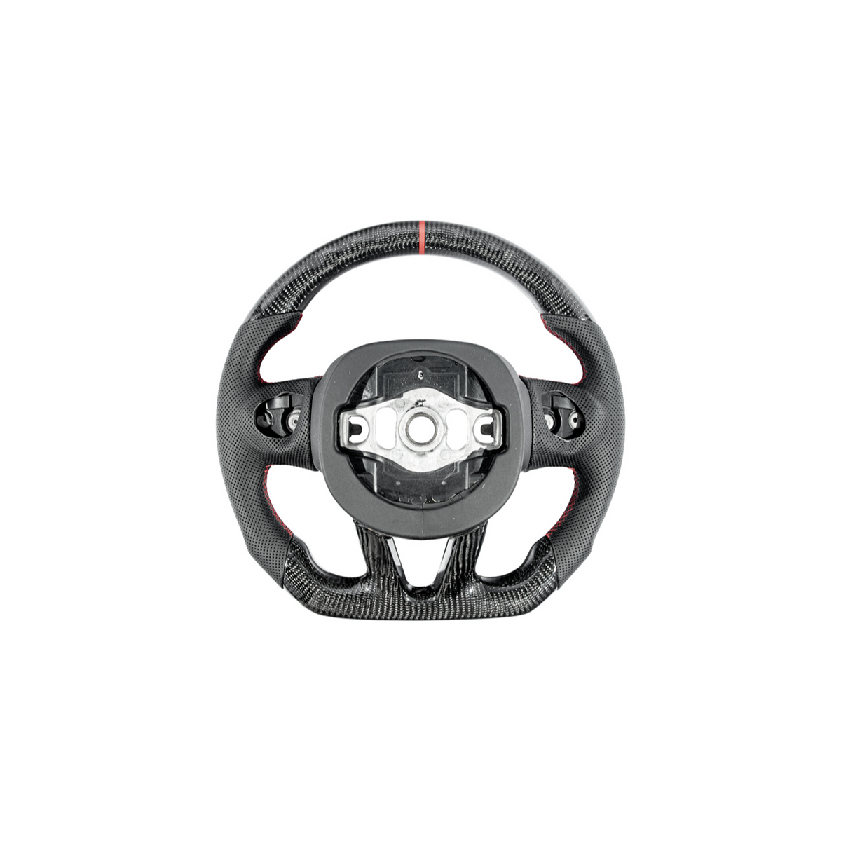 2014-21 Jeep Grand Cherokee Carbon Fiber Peforated Leather Steering Wheel image 3