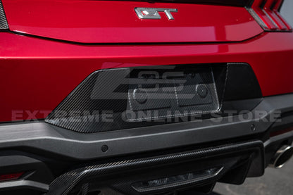 2024+ Ford Mustang DRY CARBON FIBER License Plate Backing image 7