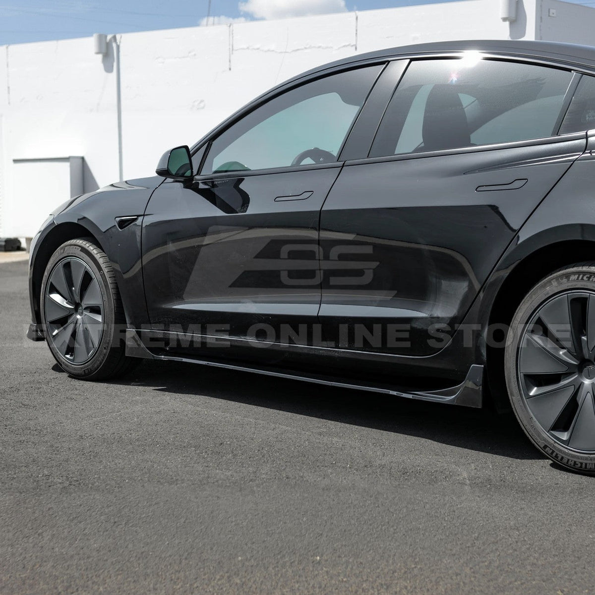2024-Up Tesla Model 3 Track Style Side Skirts Rocker Panel image 6