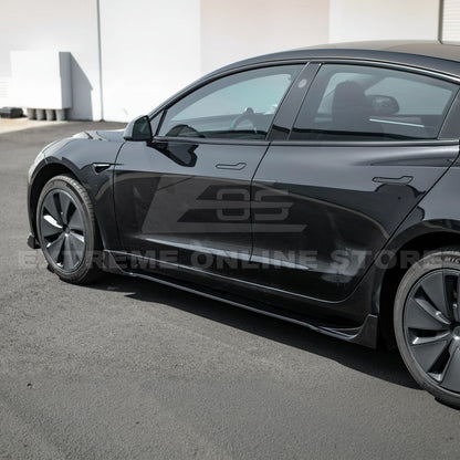 2024-Up Tesla Model 3 Performance Style Side Skirts Rocker Panel Pair image 5