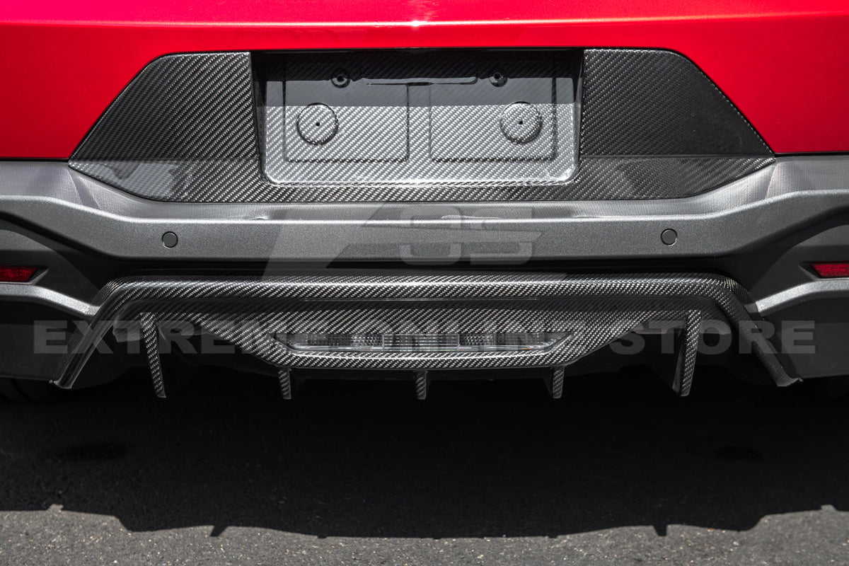 2024+ Ford Mustang Rear Finned Dry Carbon Fiber Bumper Diffuser image 7