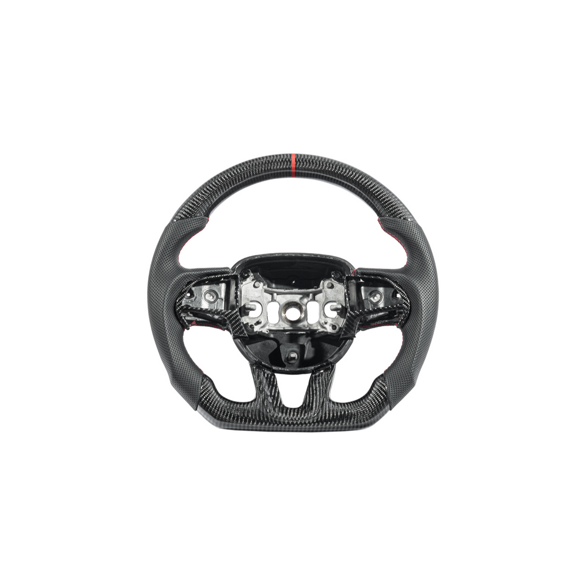 2015-Up Durango Carbon Fiber Peforated Leather Steering Wheel image 16