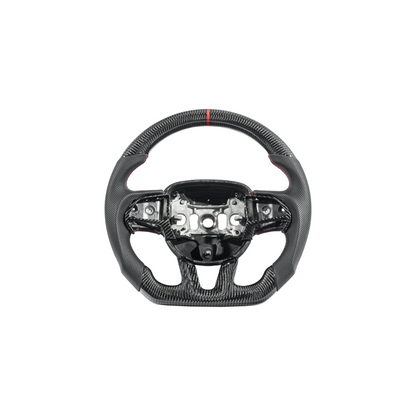2015-Up Durango Carbon Fiber Peforated Leather Steering Wheel image 16
