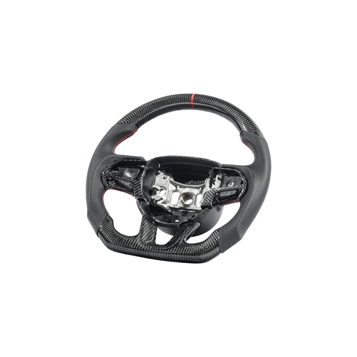 2014-21 Jeep Grand Cherokee Carbon Fiber Peforated Leather Steering Wheel image 17
