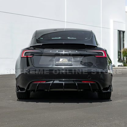 2024-Up Tesla Model 3 Performance Style Rear Bumper Diffuser Lip image 5