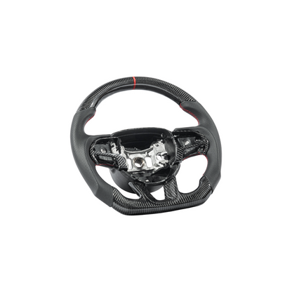 2014-21 Jeep Grand Cherokee Carbon Fiber Peforated Leather Steering Wheel image 14