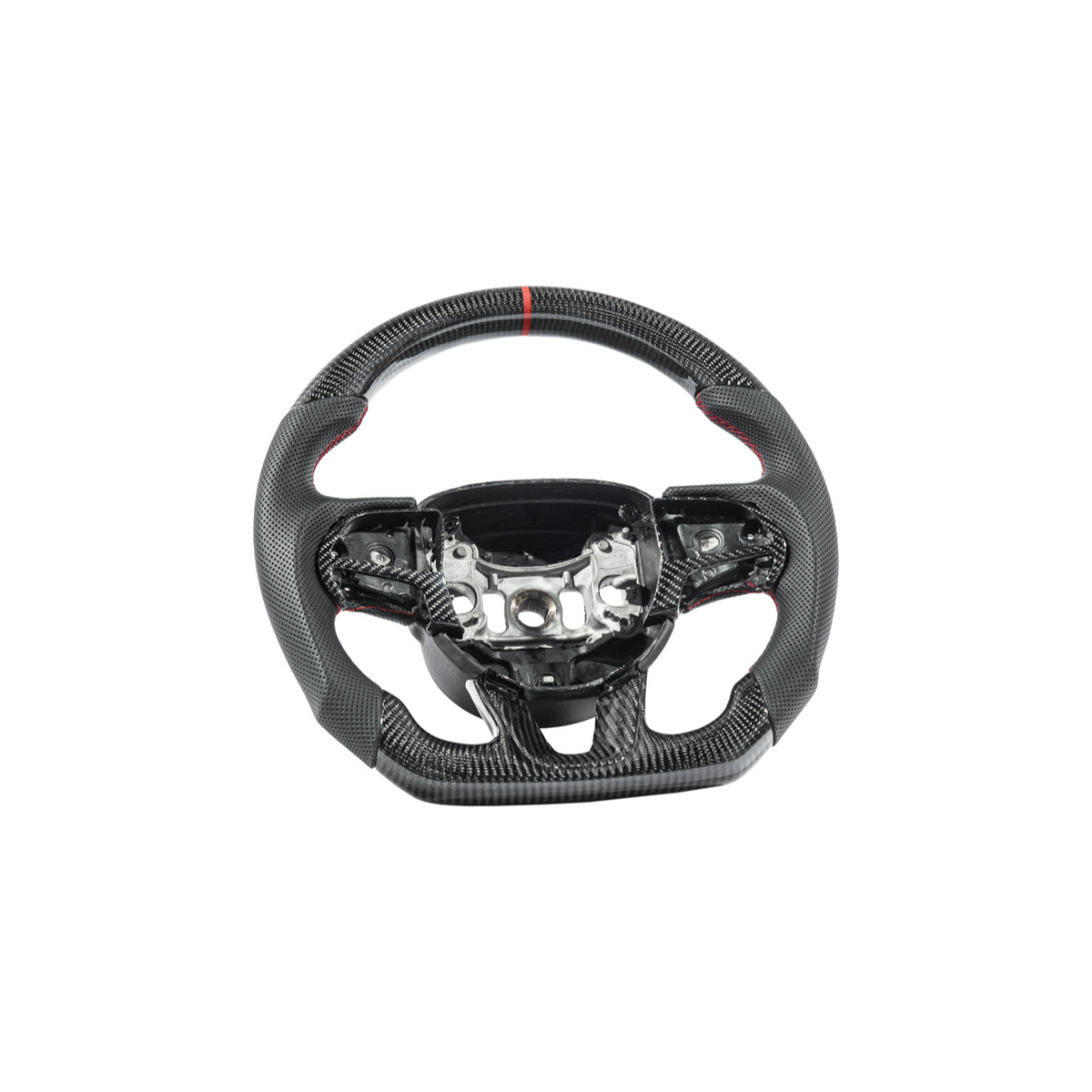 2015-Up Durango Carbon Fiber Peforated Leather Steering Wheel image 15