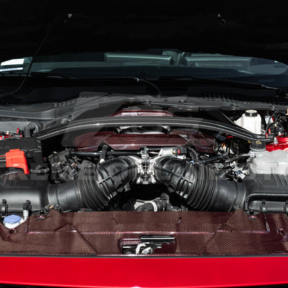 2024-Up Ford Mustang S650 Dark Horse Dry Carbon Fiber Engine Strut Brace Tower Bar image 5