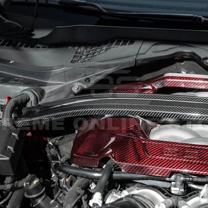 2024-Up Ford Mustang S650 Dark Horse Dry Carbon Fiber Engine Strut Brace Tower Bar image 6