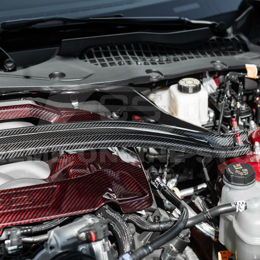 2024-Up Ford Mustang S650 Dark Horse Dry Carbon Fiber Engine Strut Brace Tower Bar image 7