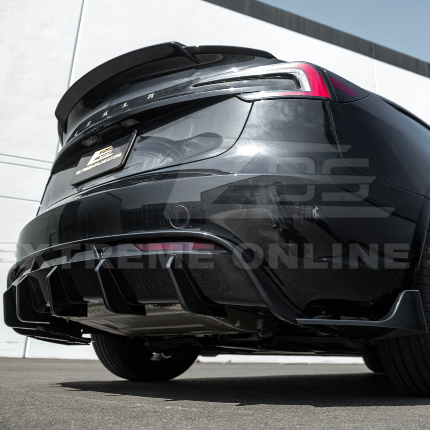 2024-Up Tesla Model 3 Performance Style Rear Bumper Diffuser Lip image 7