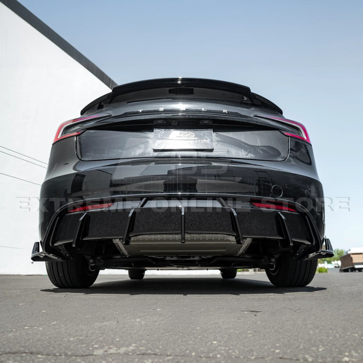 2024-Up Tesla Model 3 Performance Style Rear Bumper Diffuser Lip image 8
