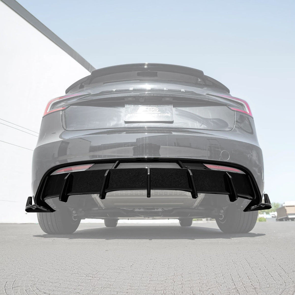 2024-Up Tesla Model 3 Performance Style Rear Bumper Diffuser Lip image 2