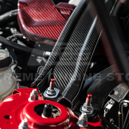 2024-Up Ford Mustang S650 Dark Horse Dry Carbon Fiber Engine Strut Brace Tower Bar image 9