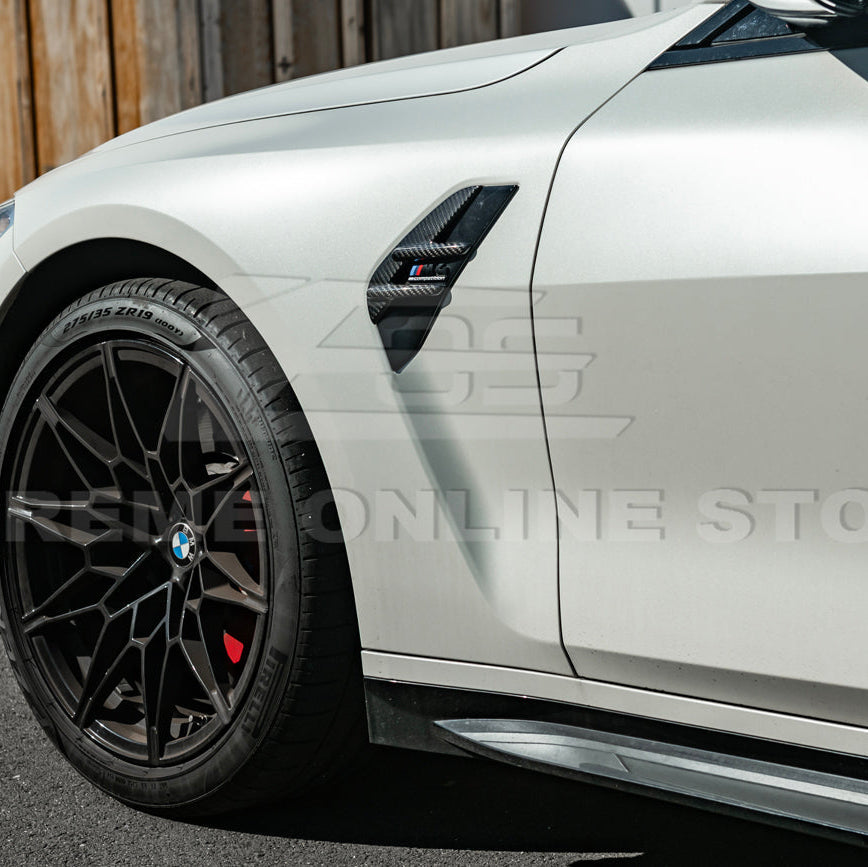 2021-Up BMW G82 G83 M4 Factory Replacement CARBON FIBER Side Fender Vent Covers image 5