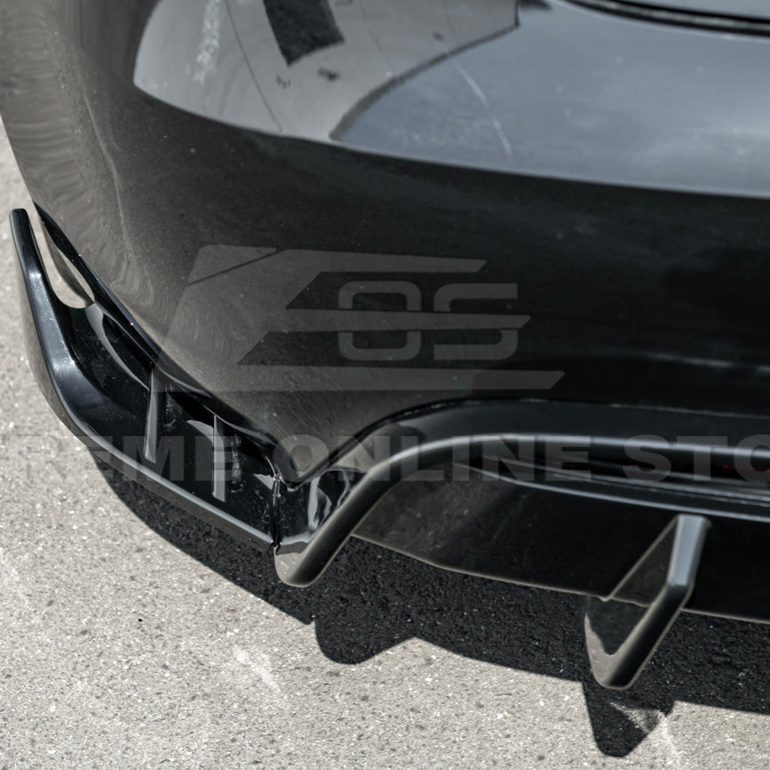 2024-Up Tesla Model 3 Performance Style Rear Bumper Diffuser Lip image 12