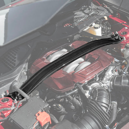 2024-Up Ford Mustang S650 Dark Horse Dry Carbon Fiber Engine Strut Brace Tower Bar image 3