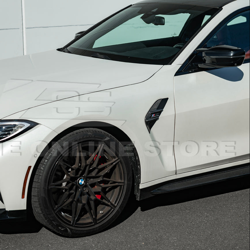 2021-Up BMW G82 G83 M4 Factory Replacement CARBON FIBER Side Fender Vent Covers image 7