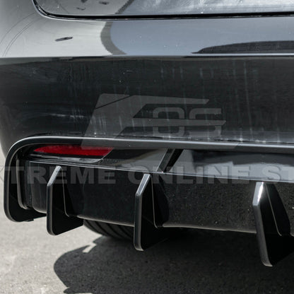 2024-Up Tesla Model 3 Performance Style Rear Bumper Diffuser Lip image 16