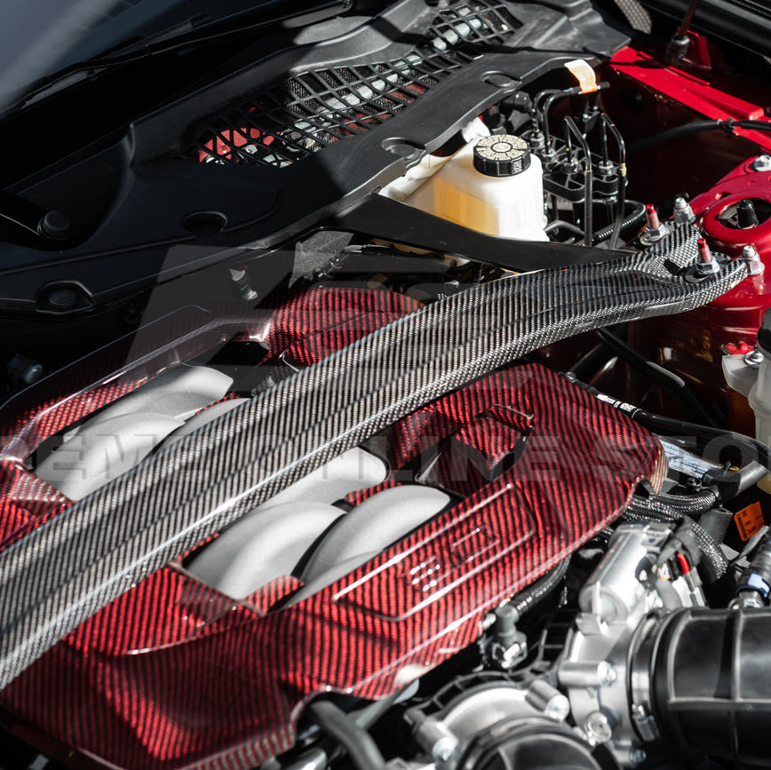 2024-Up Ford Mustang S650 Dark Horse Dry Carbon Fiber Engine Strut Brace Tower Bar image 14