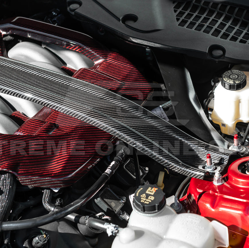 2024-Up Ford Mustang S650 Dark Horse Dry Carbon Fiber Engine Strut Brace Tower Bar image 16