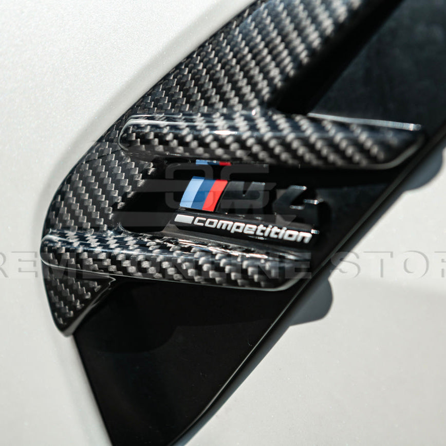 2021-Up BMW G82 G83 M4 Factory Replacement CARBON FIBER Side Fender Vent Covers image 9