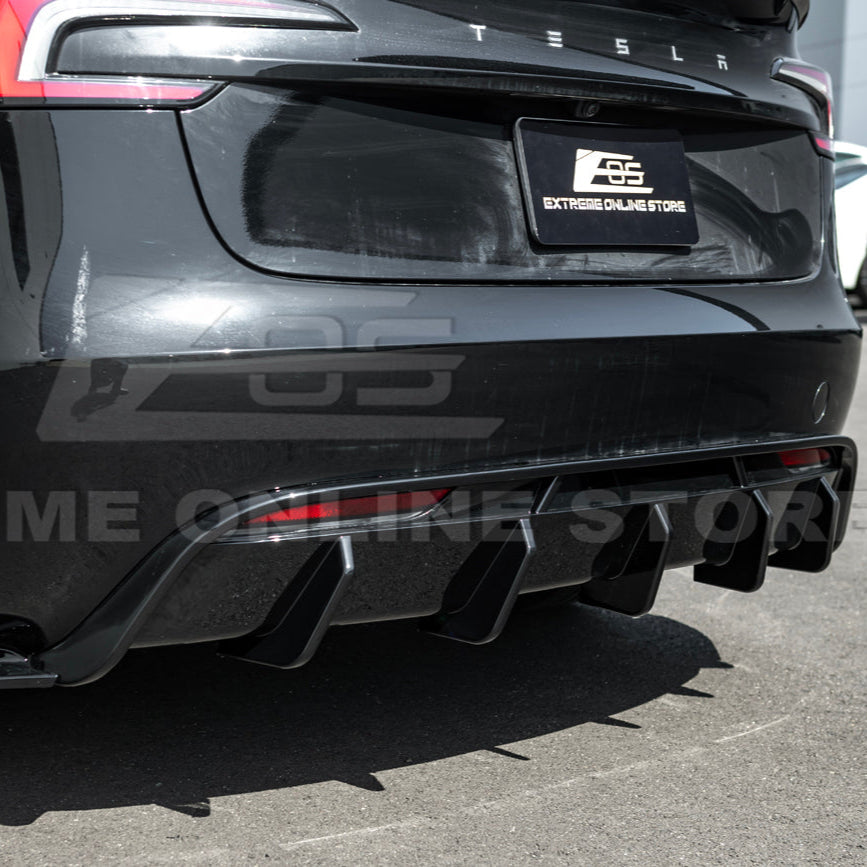 2024-Up Tesla Model 3 Performance Style Rear Bumper Diffuser Lip image 18