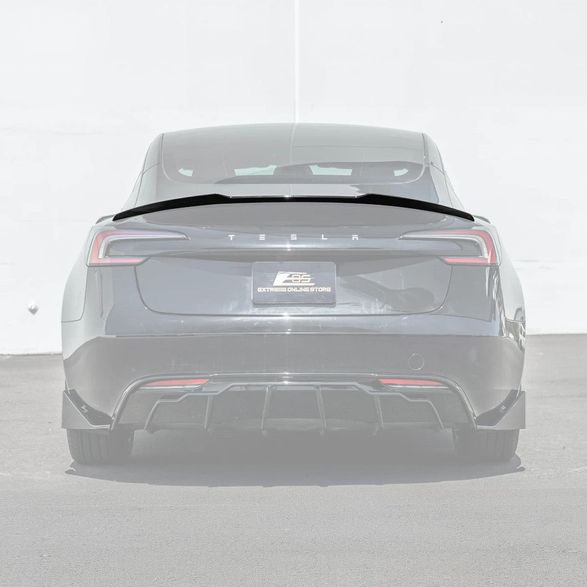 2024-Up Tesla Model 3 Track Style Rear Trunk Wing Spoiler image 2