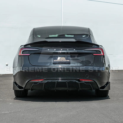 2024-Up Tesla Model 3 Track Style Rear Bumper Diffuser Lip image 3