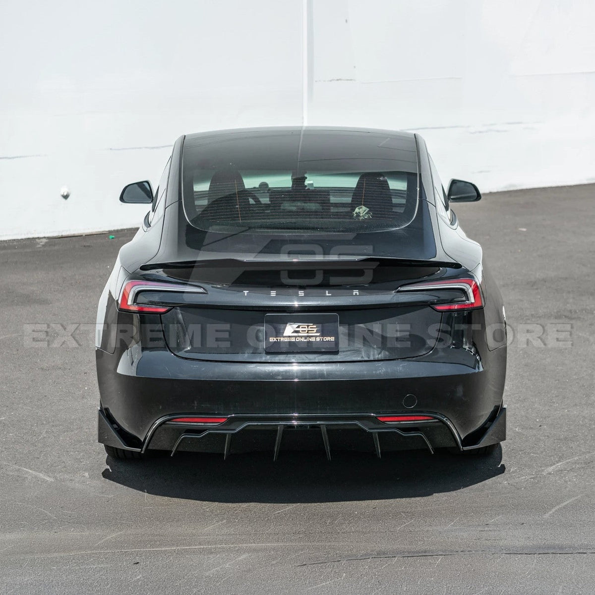 2024-Up Tesla Model 3 Track Style Rear Bumper Diffuser Lip image 4
